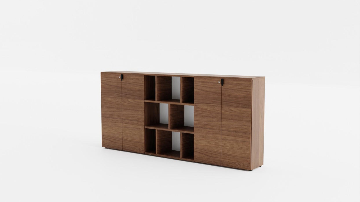 LITHOS Media Bookcase 4 Doors + Open